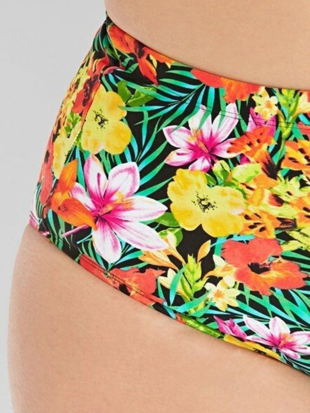 Forever 21 High Waisted Floral Tropical Paradise Bikini Bottoms Only 2X